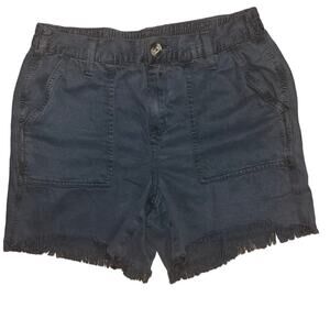 Aerie Womens Black Elastic Band Cut Off Shorts Size Small
